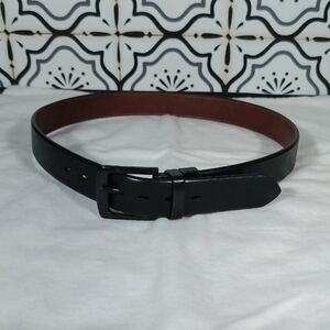 Men's Black And Brown Reversible Leather Belt Size L  30-32